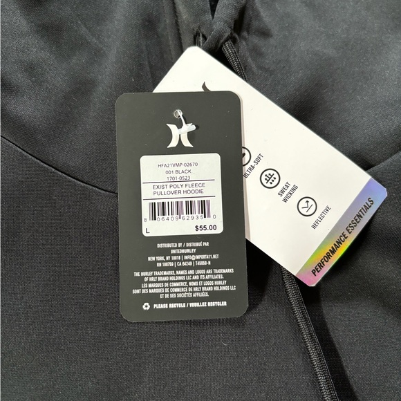 NWT Hurley Exist Pull Over Hoodie - Picture 3 of 4